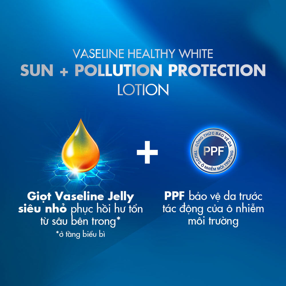 Sữa Dưỡng Thể Sáng Da, Chống Nắng & Ngừa Ô Nhiễm Vaseline Healthy White Sun + Pollution Protection Lotion SPF24 PA++ 200ml