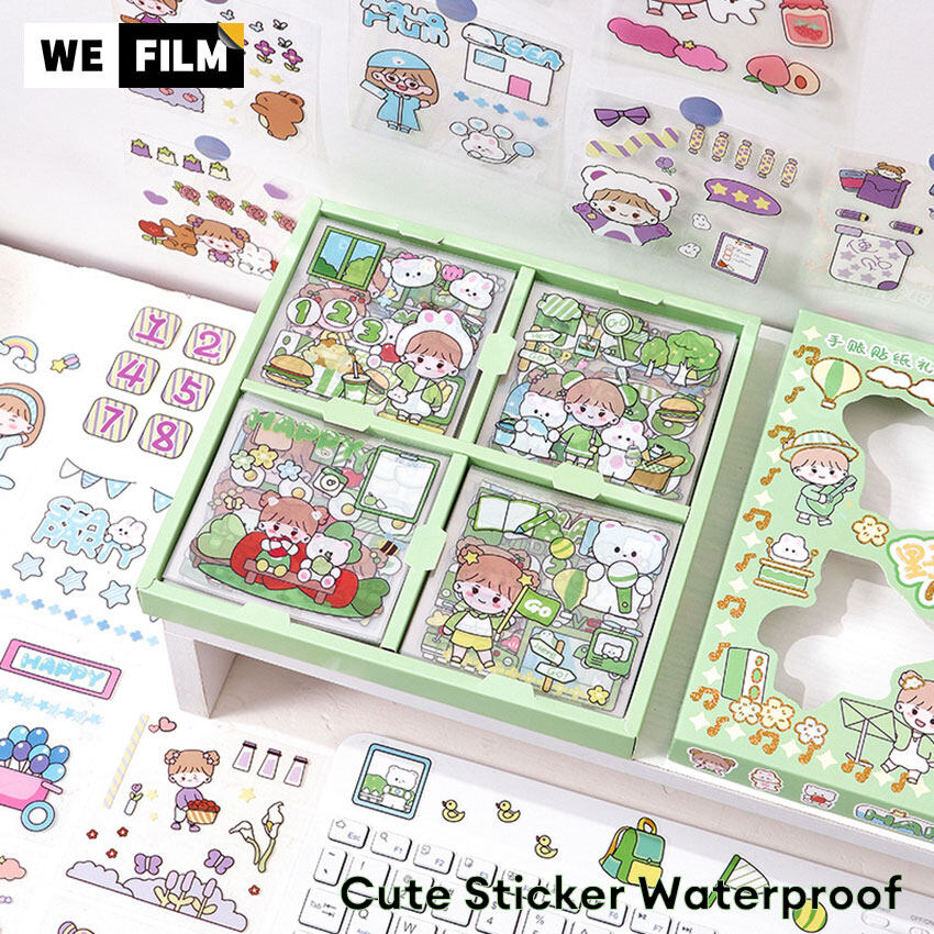 WEFILM Cute Sticker Waterproof PET Stationery Scrapbooking Decoration