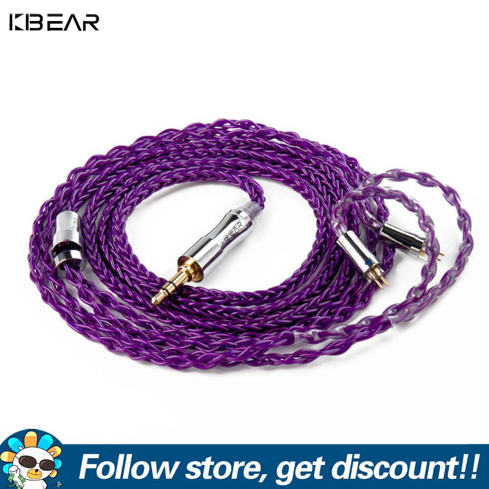 Kbear enma cáp tai nghe pcuhd 8 strand litz ofc nâng cấp cáp tai nghe 2.5/3.5/4.4mm với dây thay thế tai nghe 0.78mm/đầu nối mmcx cho blon bl03 moondrop aria kato tfz tangzu x hbb wu heyday zetian wu shimin li tai nghe se535 se846 thay dây