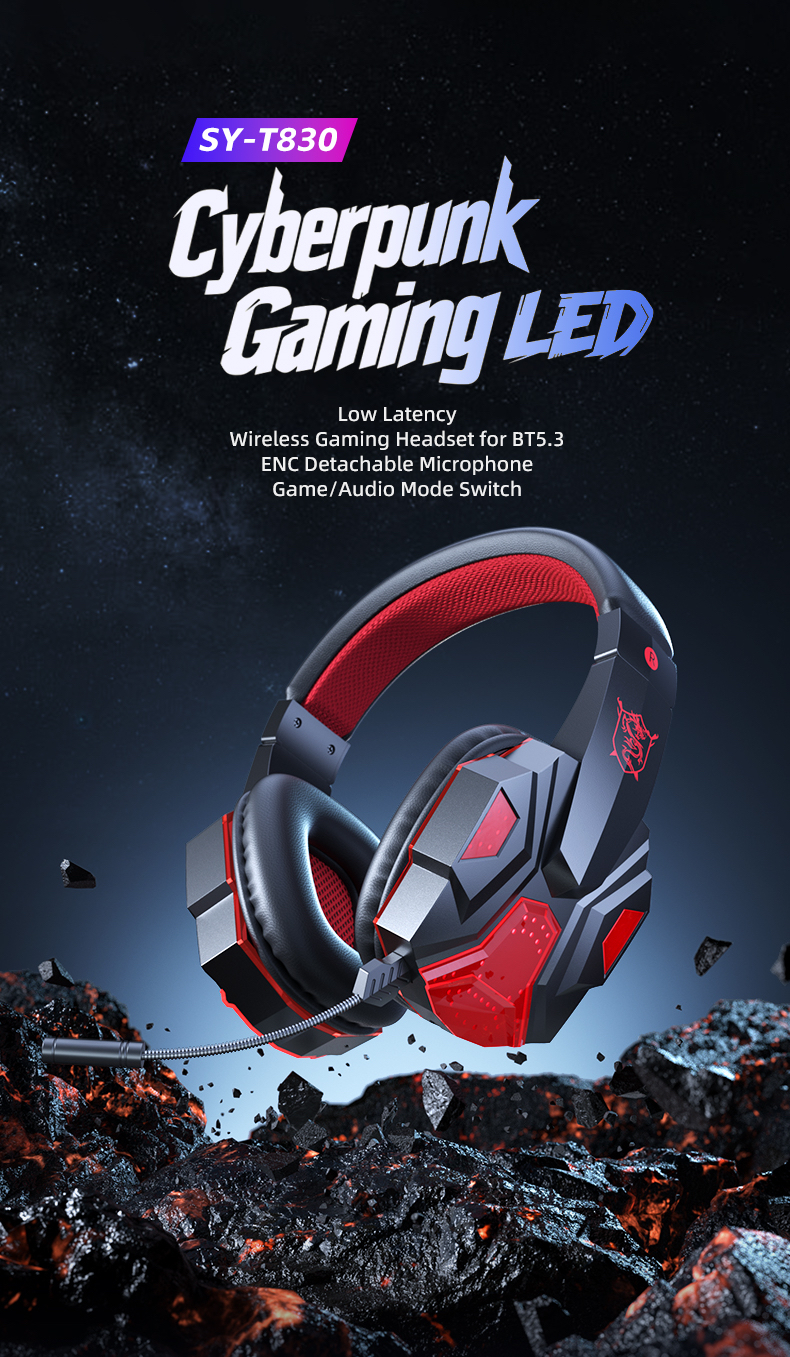 Wireless Gaming Headset With Pluggable Mic And Noise Reduction_voghion.com