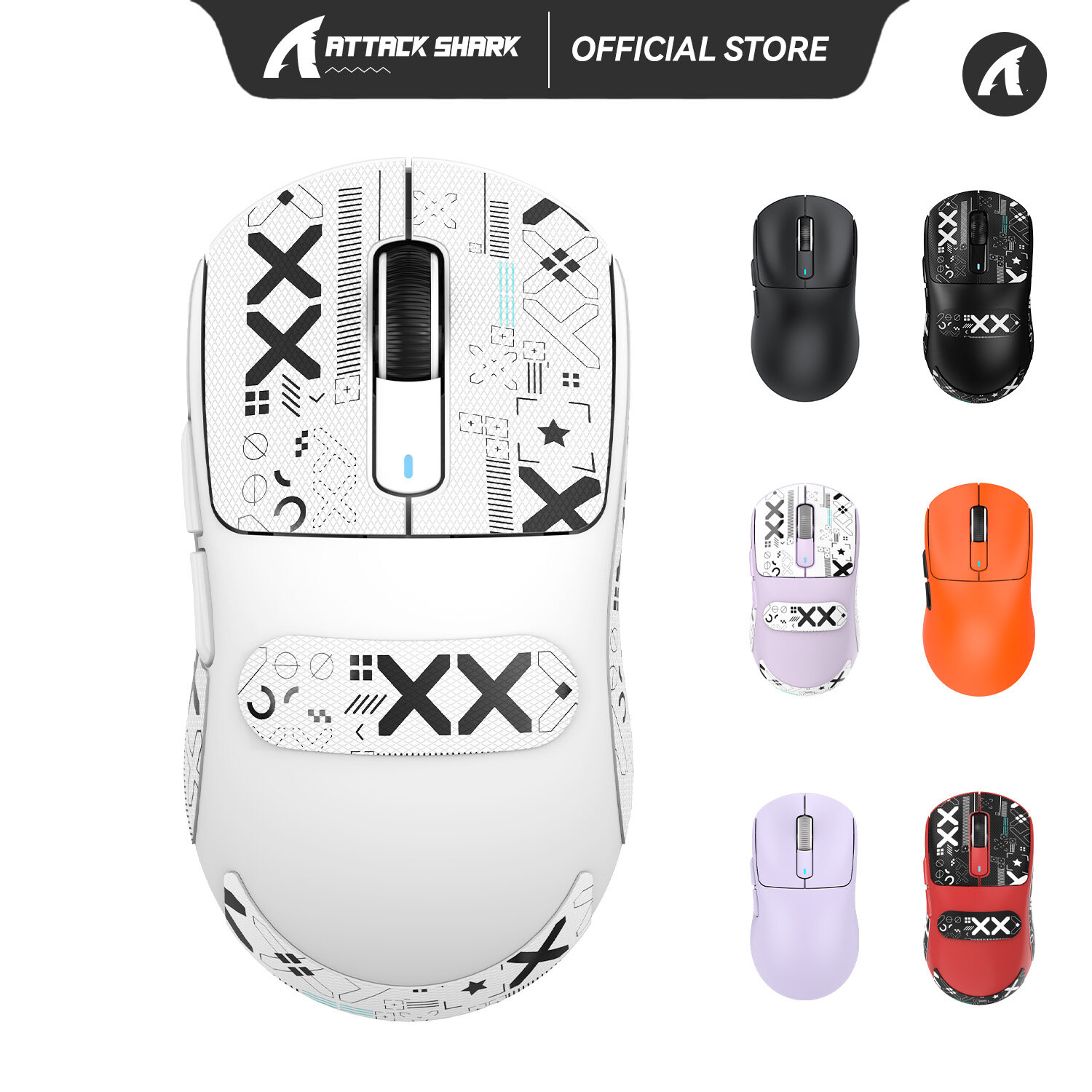 ATTACK SHARK X3 49g SUPERLIGHT Mouse, PixArt PAW3395 Gaming Sensor, BT/2.4G Wireless/Wired Gaming Mouse, 6 Adjustable DPI up to 26000, 200 Hrs Battery