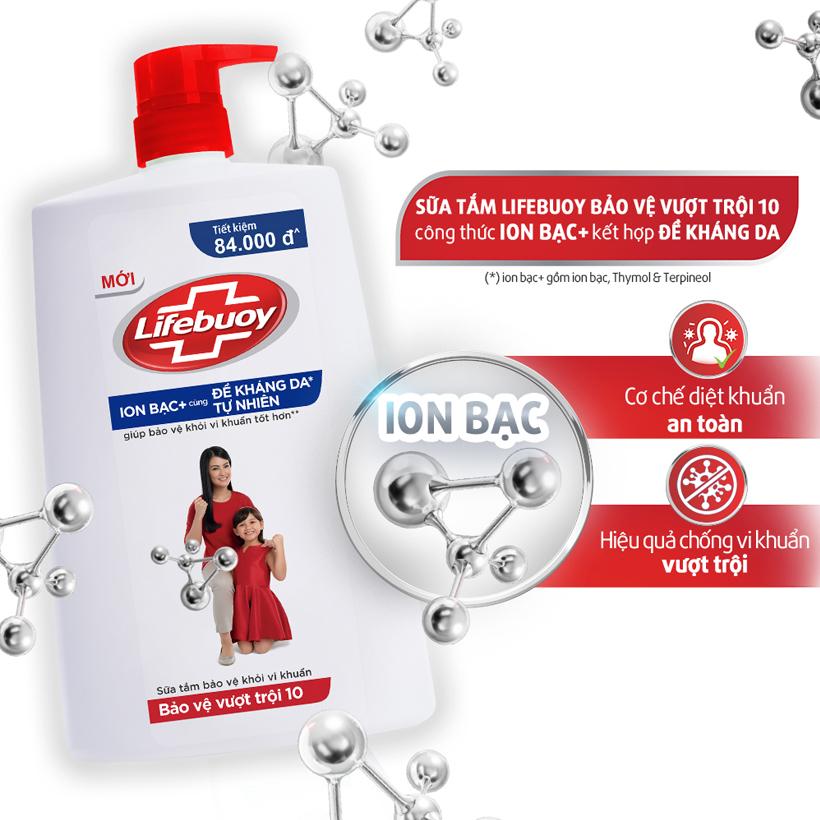 Sữa Tắm Lifebuoy Bảo Vệ Vượt Trội 10 hiện đã có mặt tại Hasaki