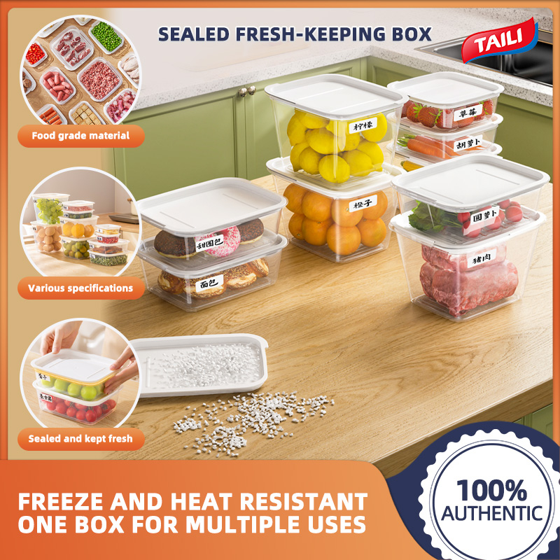 TAILI 6 PCS crisper food-grade kitchen vegetable and fruit crisper box refrigerator preparation frozen meat packaging box storage box kitchen egg special sealed storage box ราคา 407 บาท*ส่งฟรี