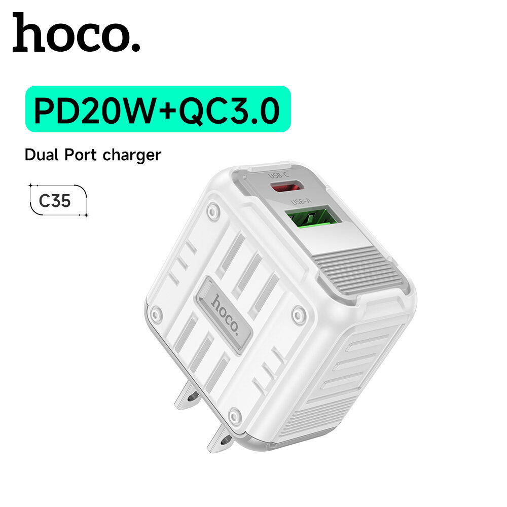 [New2024] Bộ sạc nhanh C135 Chính Hãng Bộ chuyển đổi đa năng PD 20W + QC3.0 sạc gắn tường loại C cho