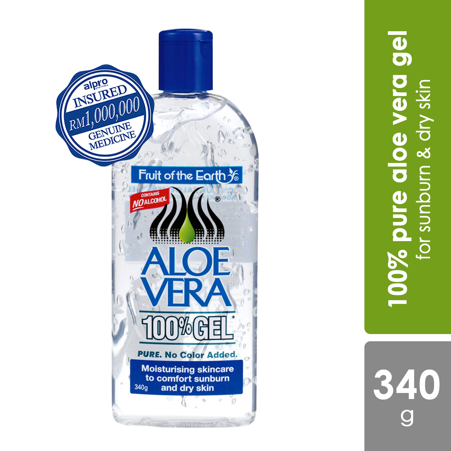 Fruit of the Earth Gel - 100 % Pure Aloe Vera Gel (340g) | Lazada