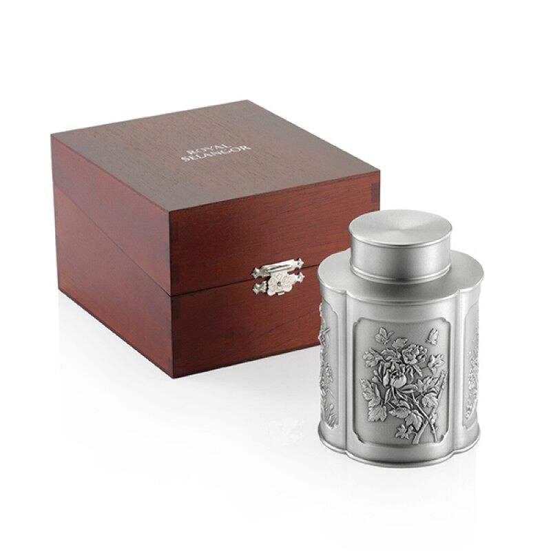 Gambar Royal Selangor Four Seasons Collection Pewter Airtight Tea   Coffee Caddy (M) in Wooden Gift Box Gift