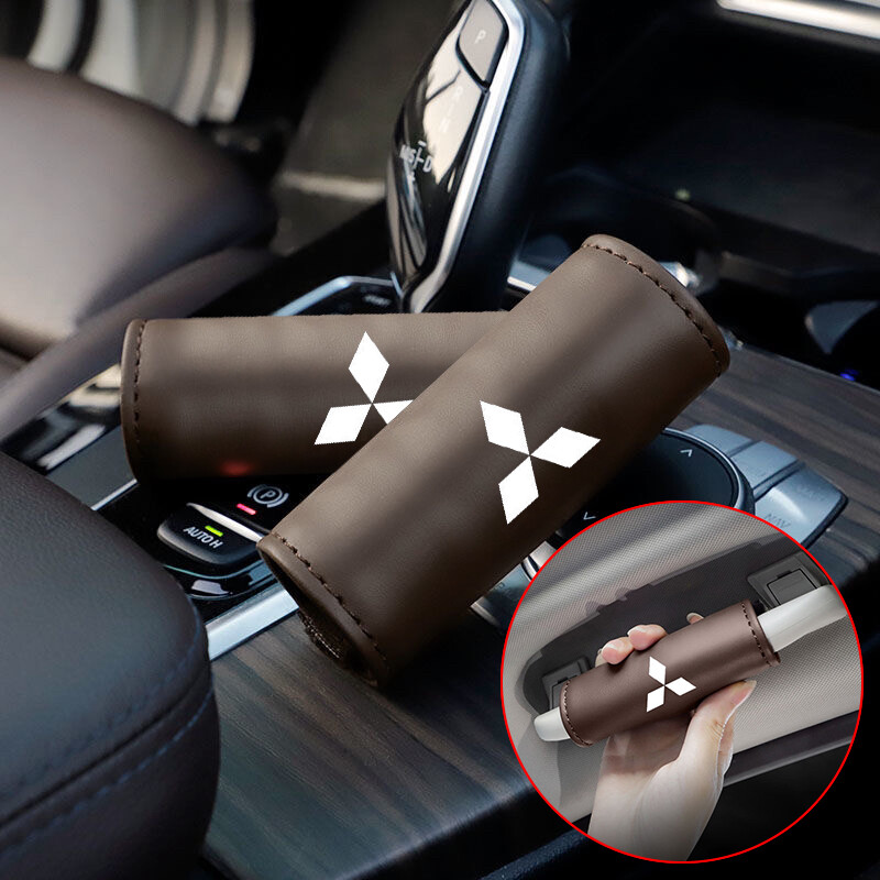 4Pcs Car roof pull handle protective cover Car roof pull glove hand-held cover interior set fits Automotive Interior For Mitsubishi Mirage Montero Missus sports Lancer ASX Pajero