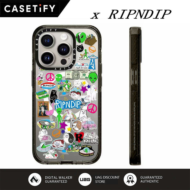 Casetify x ripndip trường hợp với magsafe cho iphone 15 pro max / iphone 14 pro max / iphone 13 pro max / iphone 12 pro max / iphone 11 vỏ điện thoại bảo vệ bìa