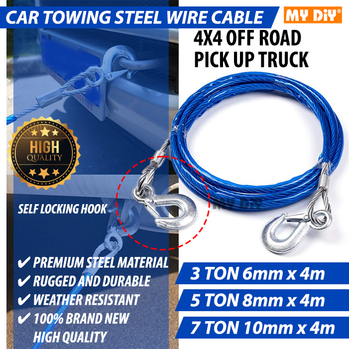 Keeper® 5/8 Inch X 13 Feet Emergency Tow Rope With Hook Ends 3 500 Pound Working Load Limit