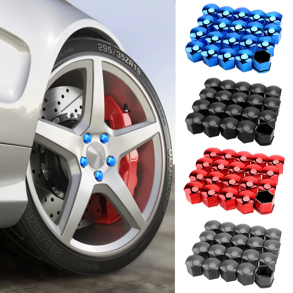20x Black 17mm Silicone Lug Nut Covers – Dustproof Wheel Bolt Caps For Rims (Unbranded, China)