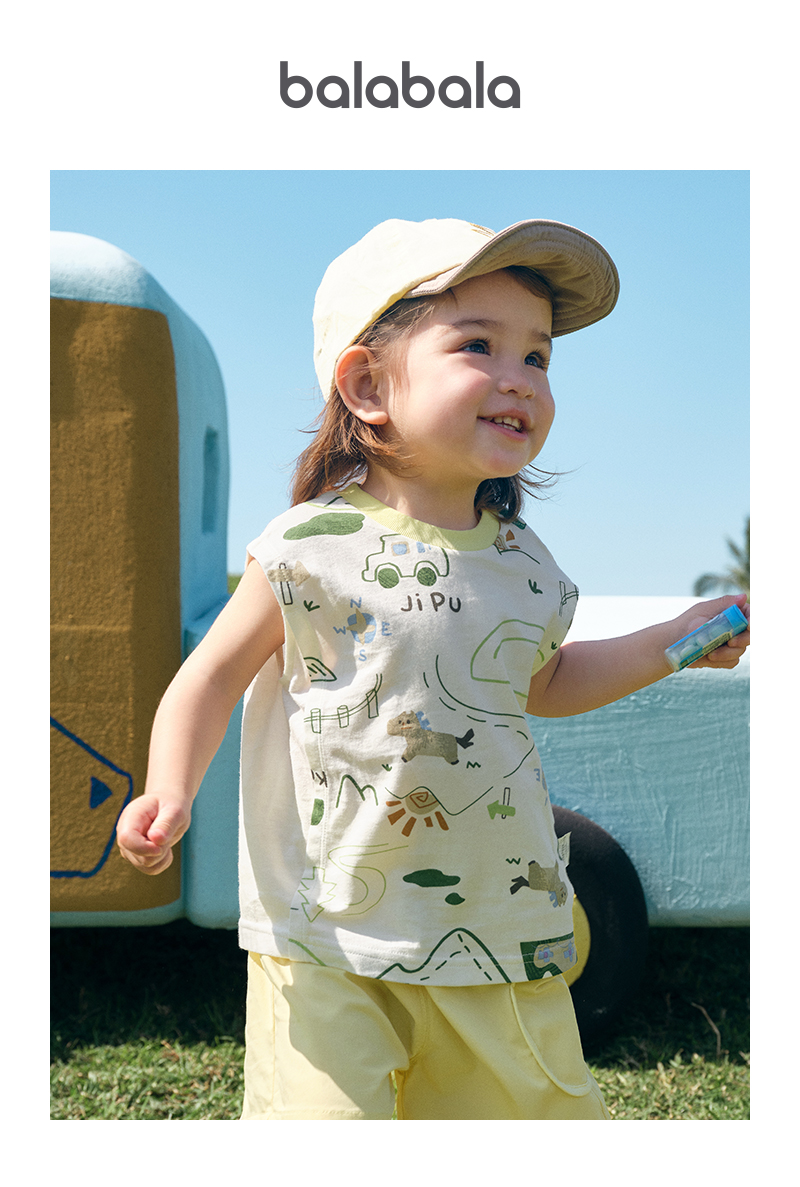 balabala Baby T Shirt Children Top Girl Clothing Boy Short Sleeve 2025 New Spring Summer Sweet Trendy · v7