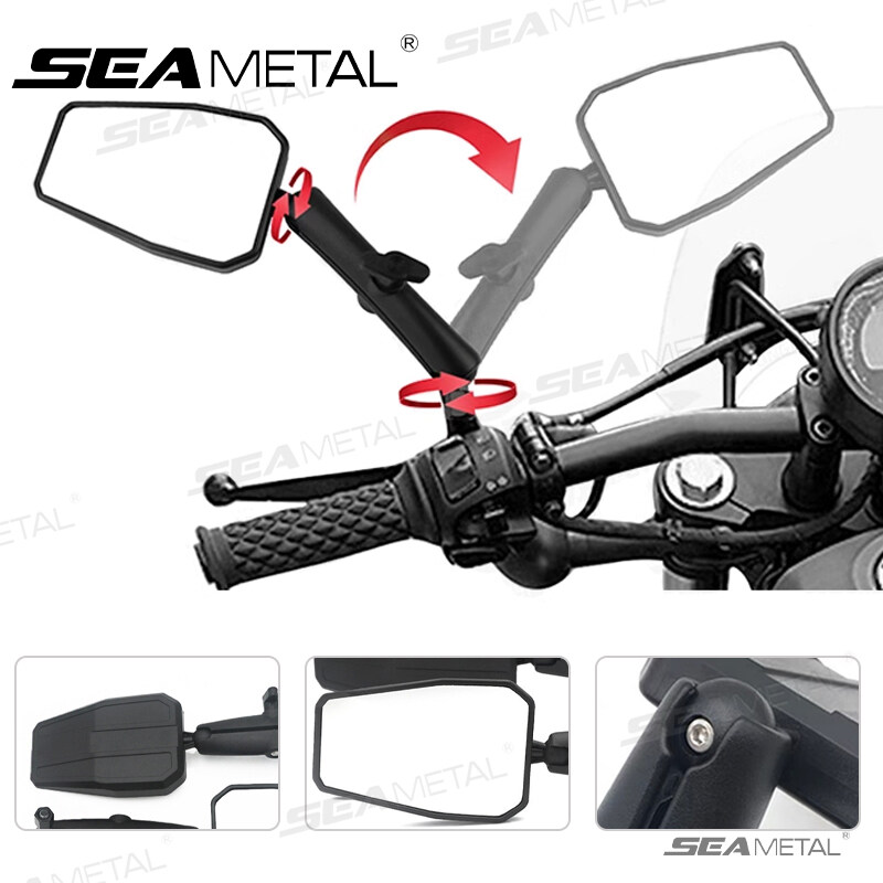 Có thể gập lại kính chiếu hậu xe máy gương 360 độ xoay ADV xe máy westwind off road góc nhìn rộng tay lái gương