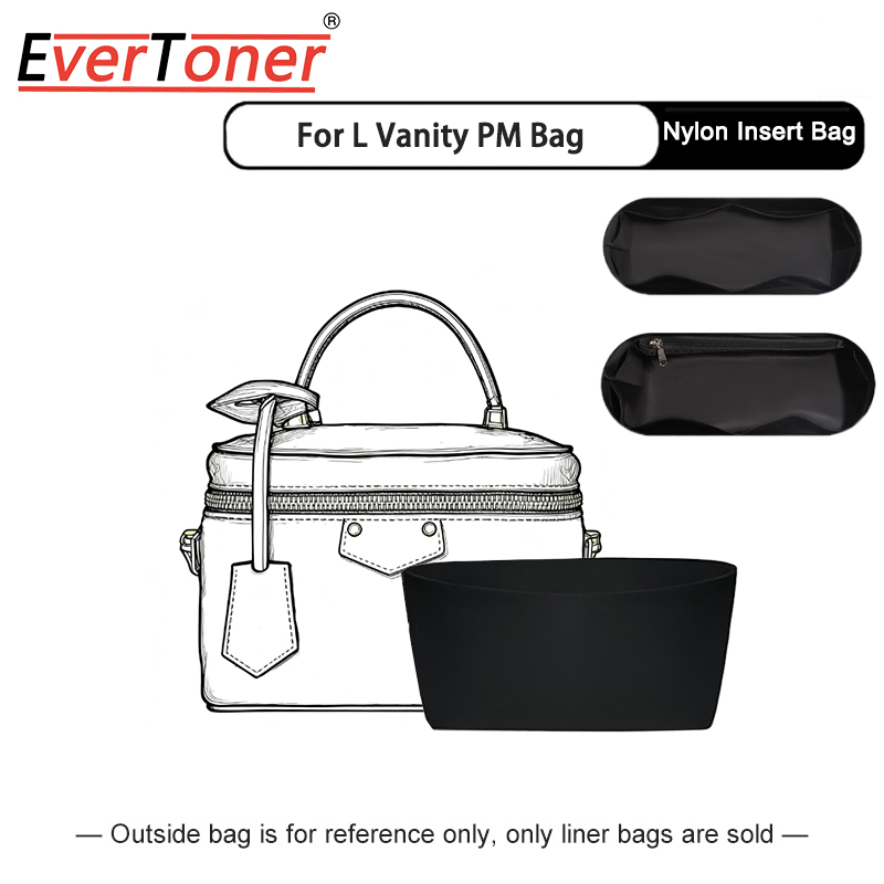 EverToner Lightweight Water-Resistant Zippered Liner Bag with Inner Support for L Vanity PM Makeup Bag Organized Storage Insert ราคา 735 บาท*ส่งฟรี