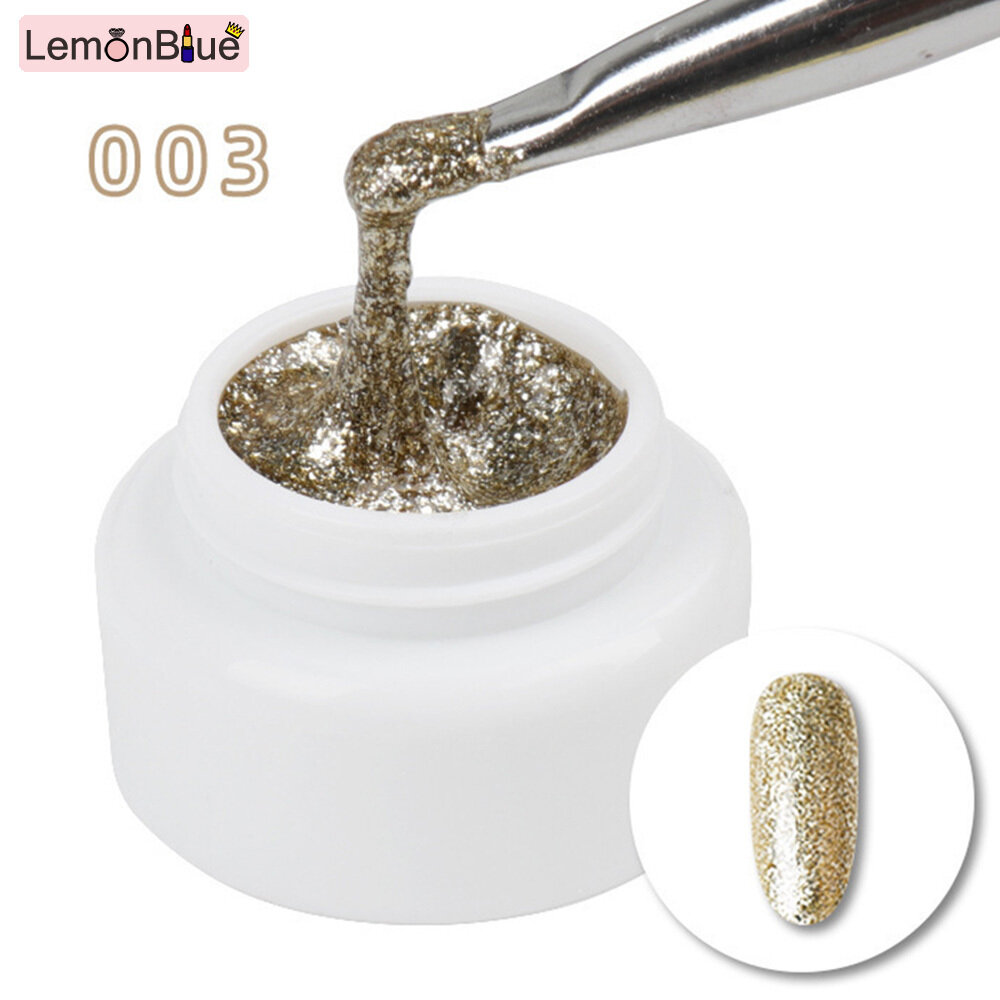 Gambar LemonBlue Nail Polish High Density Nail Art Gold Silver Platinum Drawable Line Paint Top Base Coat Primer Hybrid Varnishes Shiny Diamond Nail Gel Nail Art Design Painted Gel Nail Art Line Gel Polish For Manicure