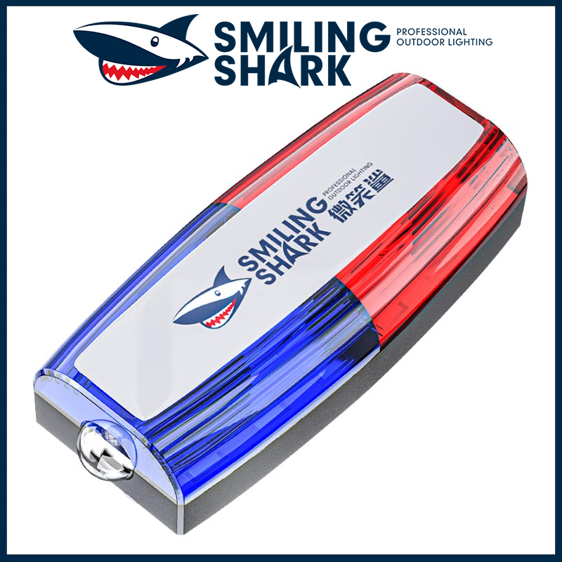 Smiling Shark JD003 Flash Light Led Red Blue Strobe Light Shoulder Safety Warning Lights With Clip Multifunction Police Light Emergency ราคา 428 บาท*ส่งฟรี