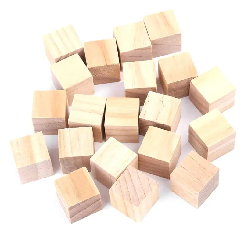 unfinished wooden baby blocks