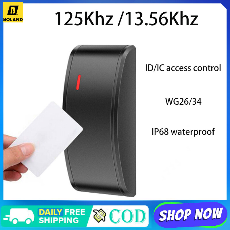 Boland đầu đọc thẻ rfid chống nước ip68 đầu đọc nô lệ kiểm soát ra vào thẻ tiệm cận 125khz 13.56khz hỗ trợ đầu ra wiegand 26/34