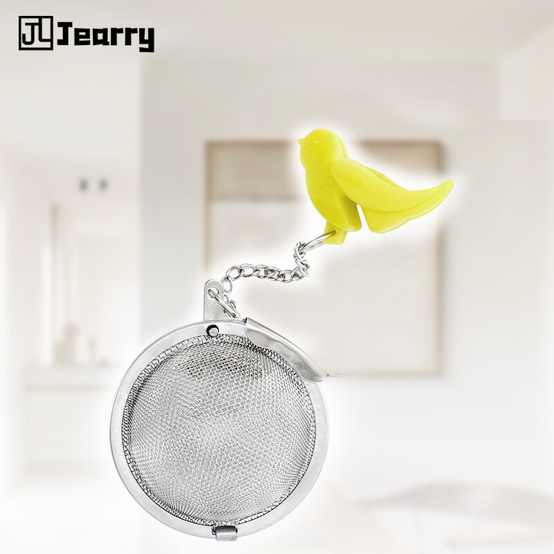 Gambar Jearry Creative Hanging Tea Maker Tea Strainer Spherical Stainless Steel Tea Drain
