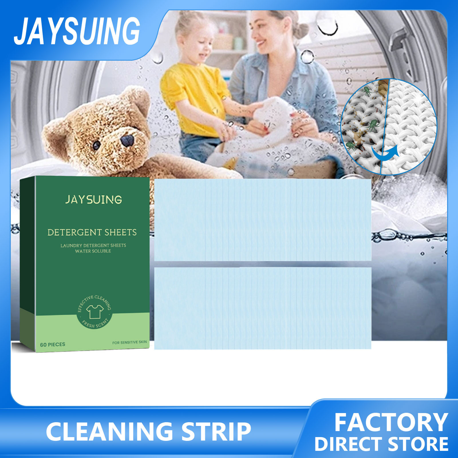 Jaysuing Great Laundry Detergent Sheets Harmless Natural Laundry Cleaning Sheets for Washing Machine Laundry Tablets Useful Concentrated Laundry Tablets Cleaning Tools Natural Laundry Cleaning Sheets Easy Dissolve for Washing Machine - ยี่ห้อ YEGBONG ราคา 157 บาท*ส่งฟรี