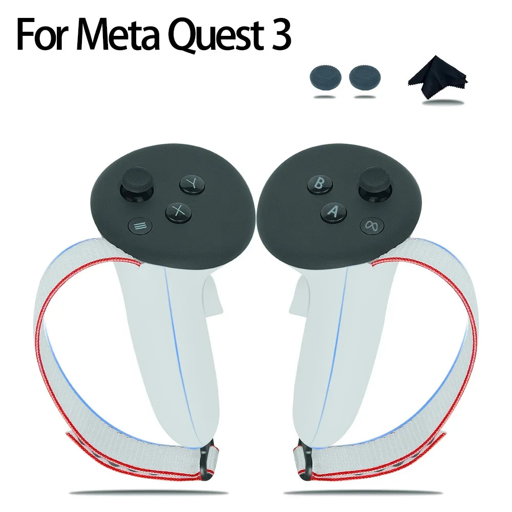 Ngón Tay Dây Đeo bọc tay nắm Tương Thích Với Meta Quest 3 Điều Khiển Chống-Mùa Thu khóa điều chỉnh Cho Quest3 VR Phụ Kiện