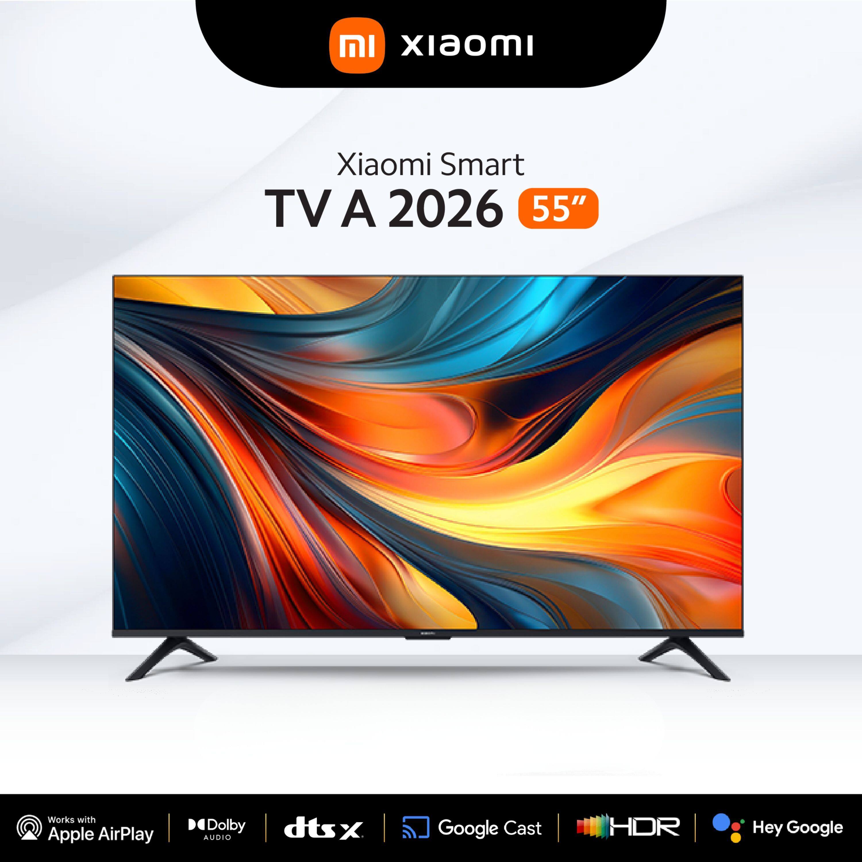 Xiaomi TV A 55 2026 | 4K HDR Display | 120Hz Game Boost Mode | Dolby Audio™️ | Xiaomi Sound | Voice Control | Google TV Harga 1,699 Ringgit*Penghantaran Percuma