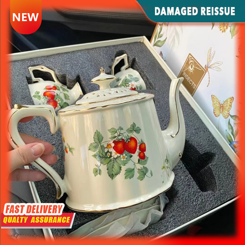 Gambar European Retro Coffee Cup and Saucer Set with Gift Box Housewarming Girlfriend Gift