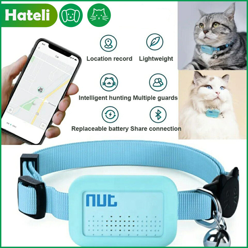 HATELI Pet Smart Bluetooth Locator Collar Waterproof Anti-Lost Location Tracker Collar For Cats Dogs Rabbit Positioning Tracker With Bell Locating Waterproof Above 100M - Thương hiệu HATELI Giá 261,540 Đồng*Miễn phí vận chuyển