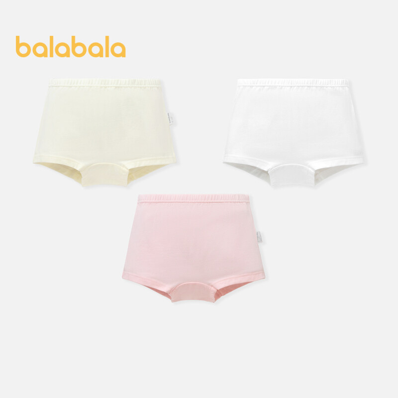 Balabala bé gái mới biết đi quần lót cotton bên trong quần soóc Boxer thoải mái và thoáng khí ba gói vớ