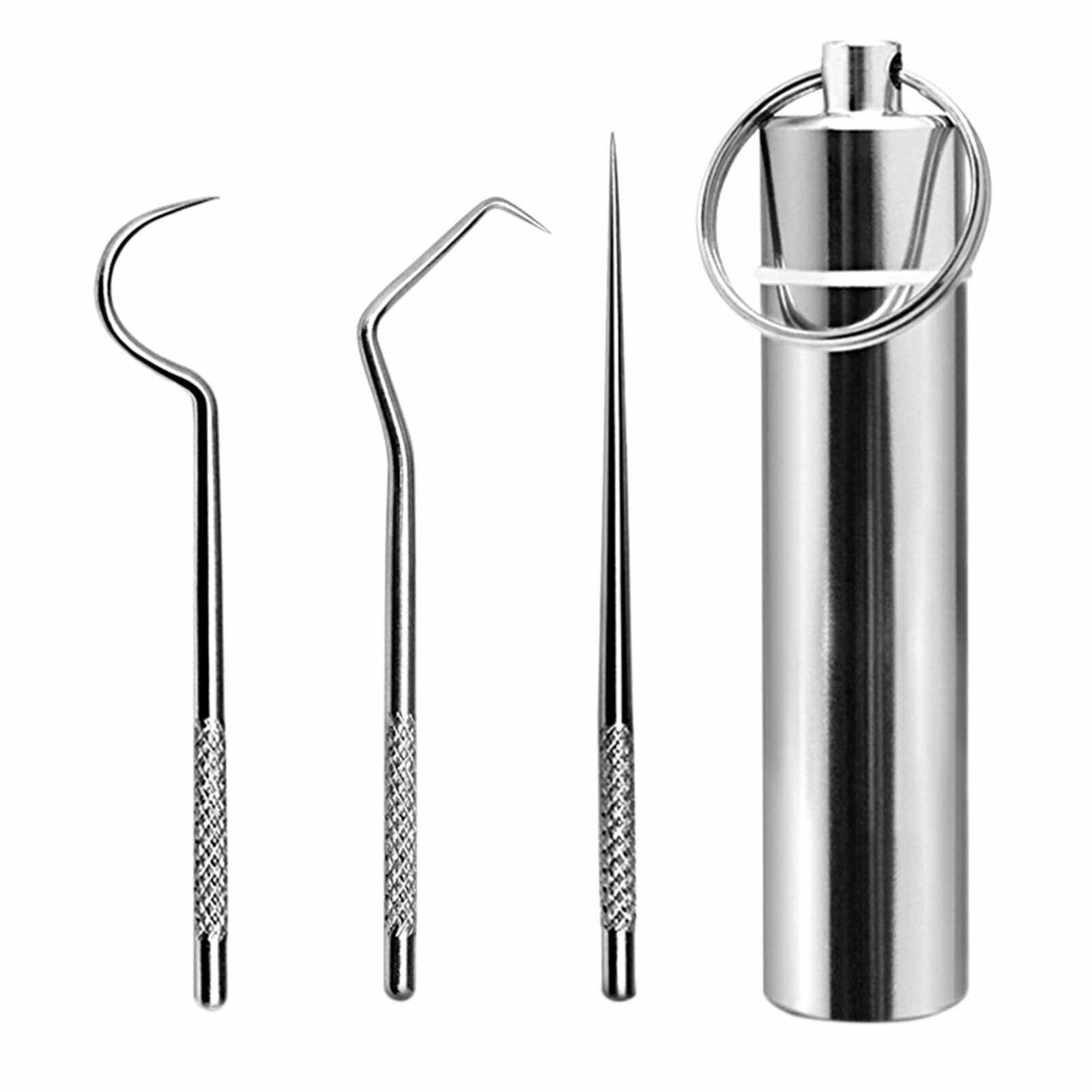 Portable Toothpicks Stainless Steel Tooth Pick Sticks Pocket Toothpick 