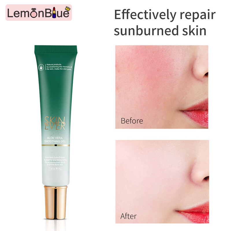 Gambar Aloe Vera Gel Soothing Moisturizer Lotion Sunburn Relief Hydrating for Face Sunburn Relief Hydrating Soften Aloe Vera Gel Soothing Moisturizer Lotion Sunburn Relief Hydrating Soften Match Any Skin Stypes Capacity 30g for Face