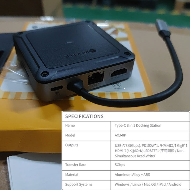 USB C HUB 4K 60Hz ORICO USB-C Bộ chuyển đổi đa cổng 6 trong 1 với 4K HDMI 100W giao hàng điện 3 USB 