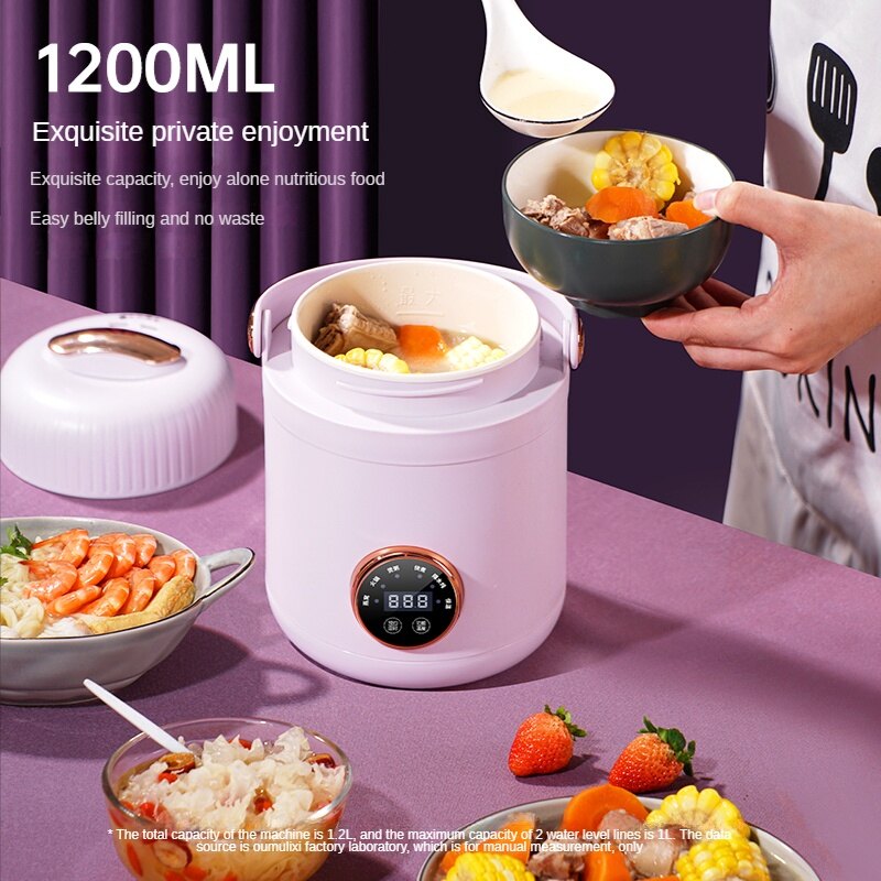 Ấm đun nước cầm tay ấm giữ nhiệt điện cốc du lịch ấm đun nước nóng nhiều tầng mini ấm đun nước nóng đa năng nấu cháo đun nước hầm giữ ấm đồ gia dụng công sở sinh viên