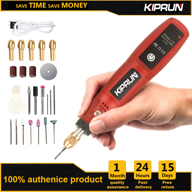 KIPRUN Cordless Drill Power Tools, 3.6V Drill Grinder Grinding Accessories Set, Fixed Speed Electric Drill For Jewelry Metal Dremel Tools Dust Drilling, USB Recharge
