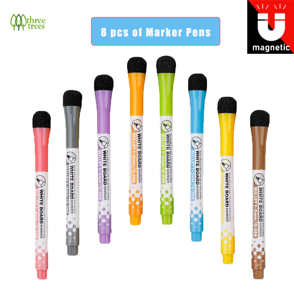 Magnetic Fridge Whiteboard Sticker | A5-A2 Sizes Dry Erase Planner for Kitchen & Home | Reusable Grocery List Memo Board with Markers Eraser