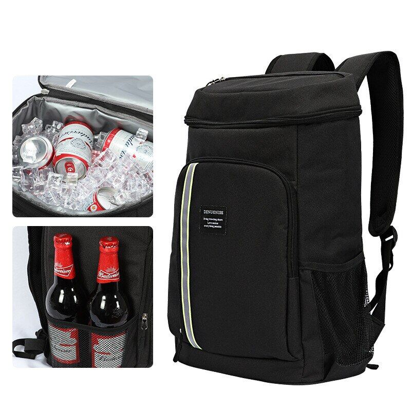 Gambar High Capacity Cooler Bag Food Delivery Backpack Women Camping Picnic Fruit Dessert Keep Fresh Cooling Pouch Insulated Lunch Pack