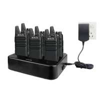 Retevis RT22 RT622 Mini Radio Professional CTCSS/DCS PMR446 Two Way Radio VOX Scan Monitor License Free Rechargeable 2 Way Radio with USB Charger for Family Activities(Black1 Pair)