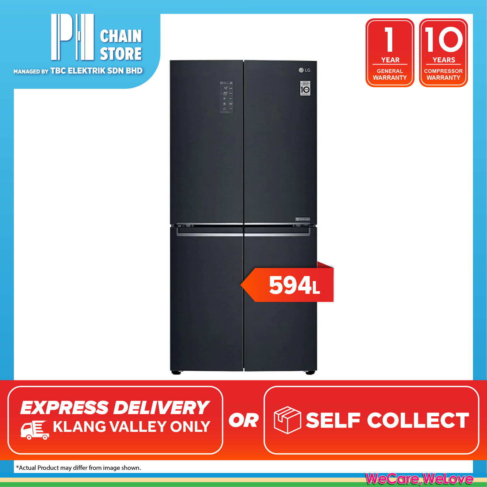 Lg Gc C247ugbm 618l Side By Side Fridge Refrigerator Express Delivery Klang Valley Lazada