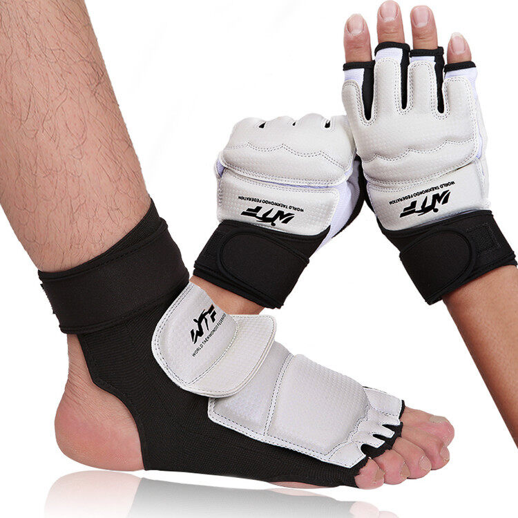 1 đôi găng tay miếng bảo vệ răng khi đấm bốc mma sanda muay thái hoặc chắn bảo vệ chân mu bàn chân bảo vệ tập võ công cụ bảo hộ