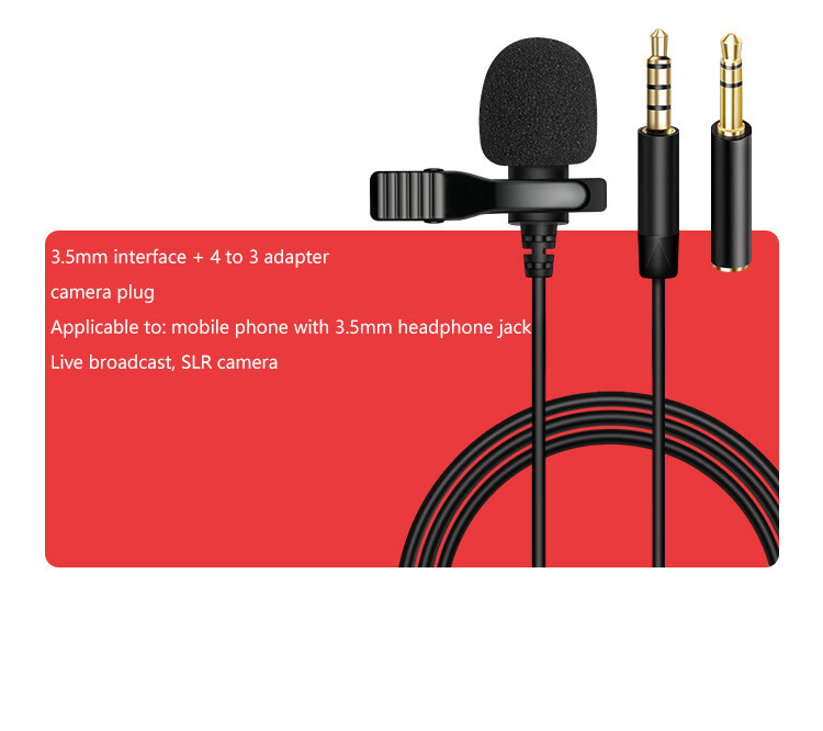 Micro kép Lavalier 3.5mm cho mic nhỏ cắm micrô máy ảnh điện thoại thông minh Android