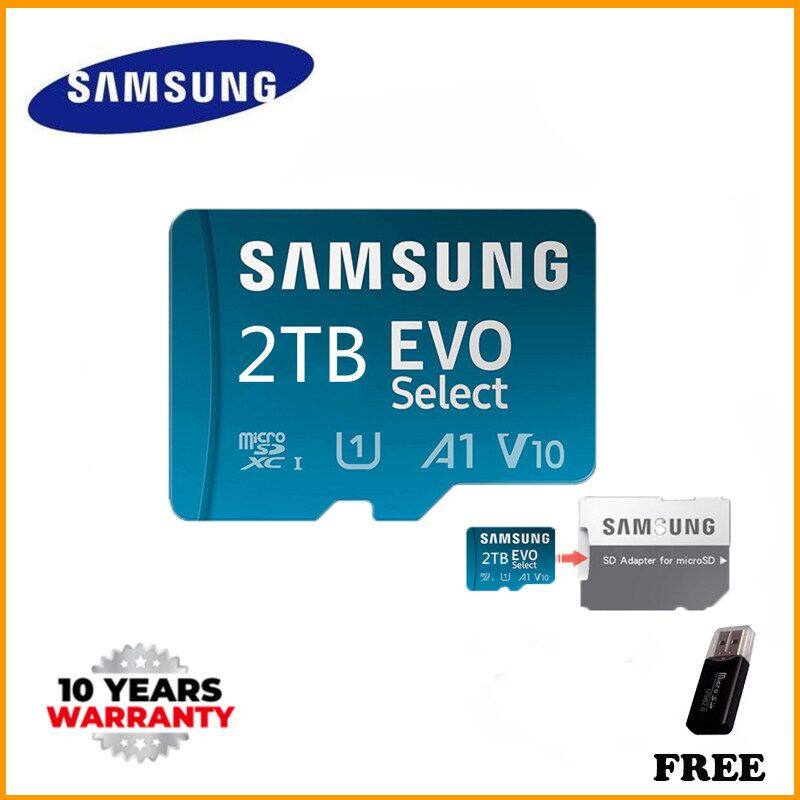 100% Original Samsung Micro SD Card EVO Select Endurance Memory Card 128GB 256GB 512GB 1024GB 2000GB 1TB SDXC Class 10 U3 High Speed(Free Card Reader) (Free Shipping) Harga 27 Ringgit*Penghantaran Percuma