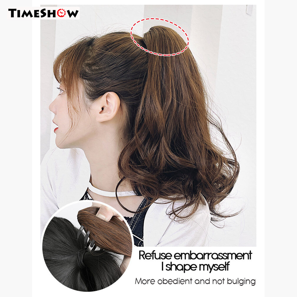 Gambar TimeShow Claw Curly Ponytail Long Curly Grab Clip Pony Tail Women Styling Hair Piece
