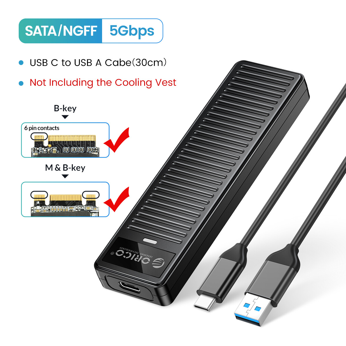 Vỏ ổ SSD SATA NVMe Giao Thức Kép M.2 Vỏ vỏ ngăn SSD loại USB C 10Gbps Usb3.2 Gen2 M.2 Vỏ Hỗ trợ UASP