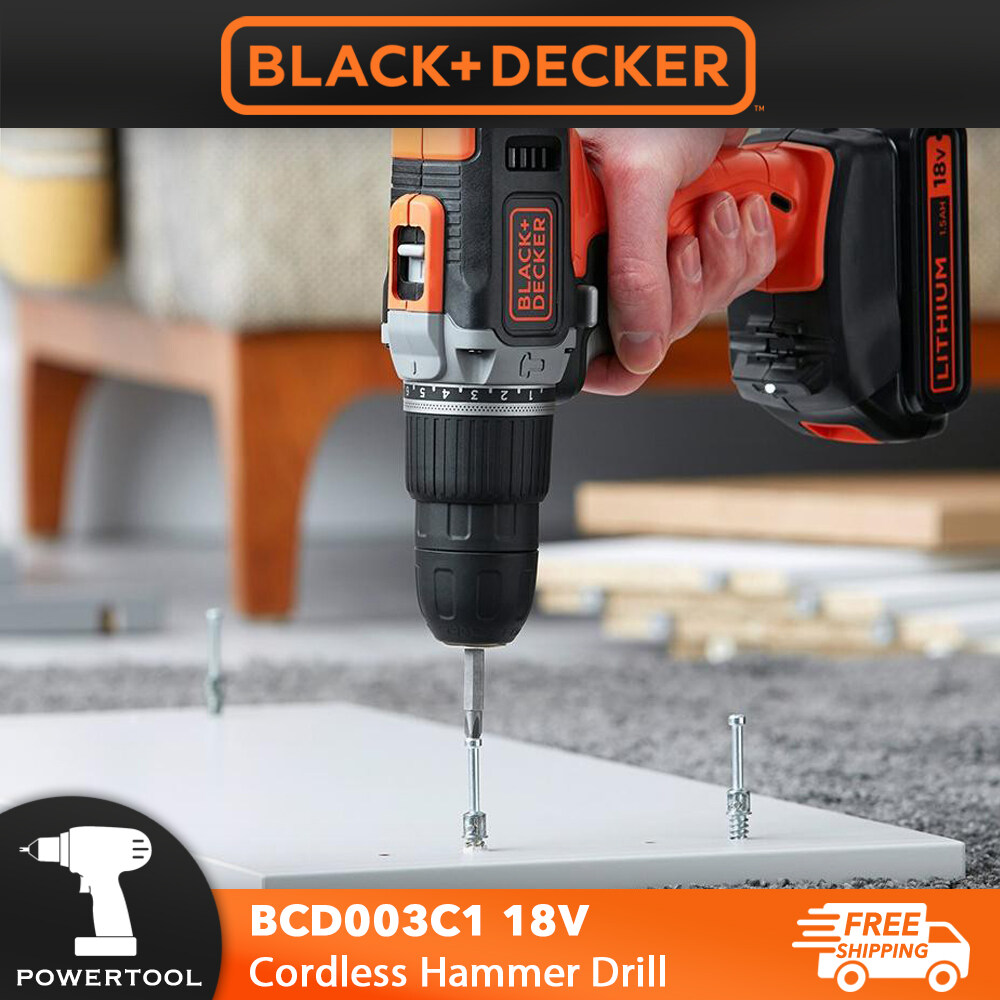 BLACK + DECKER BDCDD12K Cordless Drill Driver + FOC Flexible Shaft Set +  13pcs Drill Bit