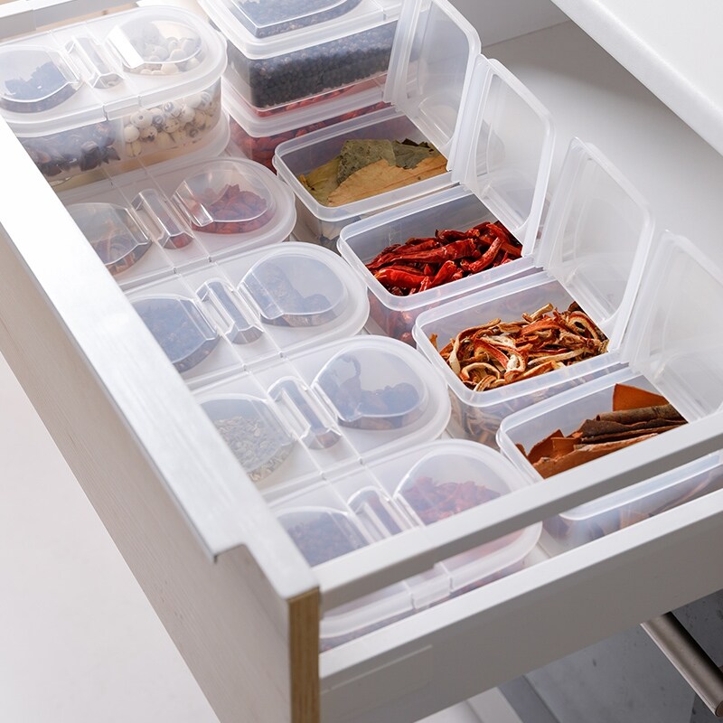 Gambar 9ZhouGZ Japan imported spices packinganise cinnamon pepper dried chilli points style materials can flip store content box