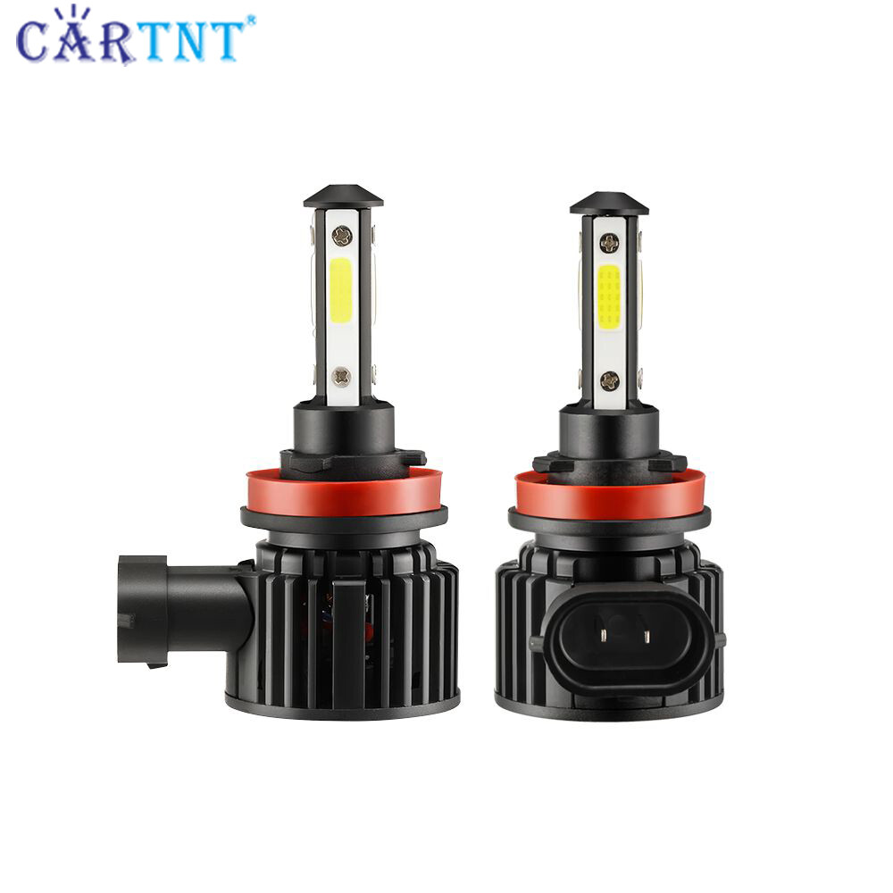 Cartnt 1 cặp 100w 6000k bóng đèn led h7 h11 h8 hb3 9005 hb4 9006 đèn pha ô tô bóng đèn đèn led 100w 20000lm 12v 8000k xanh băng tuyết đèn sương mù