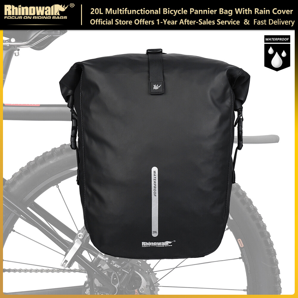  Rhinowalk Xe Đạp túi dạng giỏ treo xe đạp 20L Không Thấm Nước Đa Chức Năng Nhanh Chóng Phát Hành Xe Đạp Túi giá đỡ phía sau Du Lịch Đi Xe Đạp túi bên Hành Lý Lưu Trữ Ba Lô Xách Tay Túi Đeo Vai Phụ Kiện Xe Đạp Cho Đường Núi Touring Xe đạp gấp 
