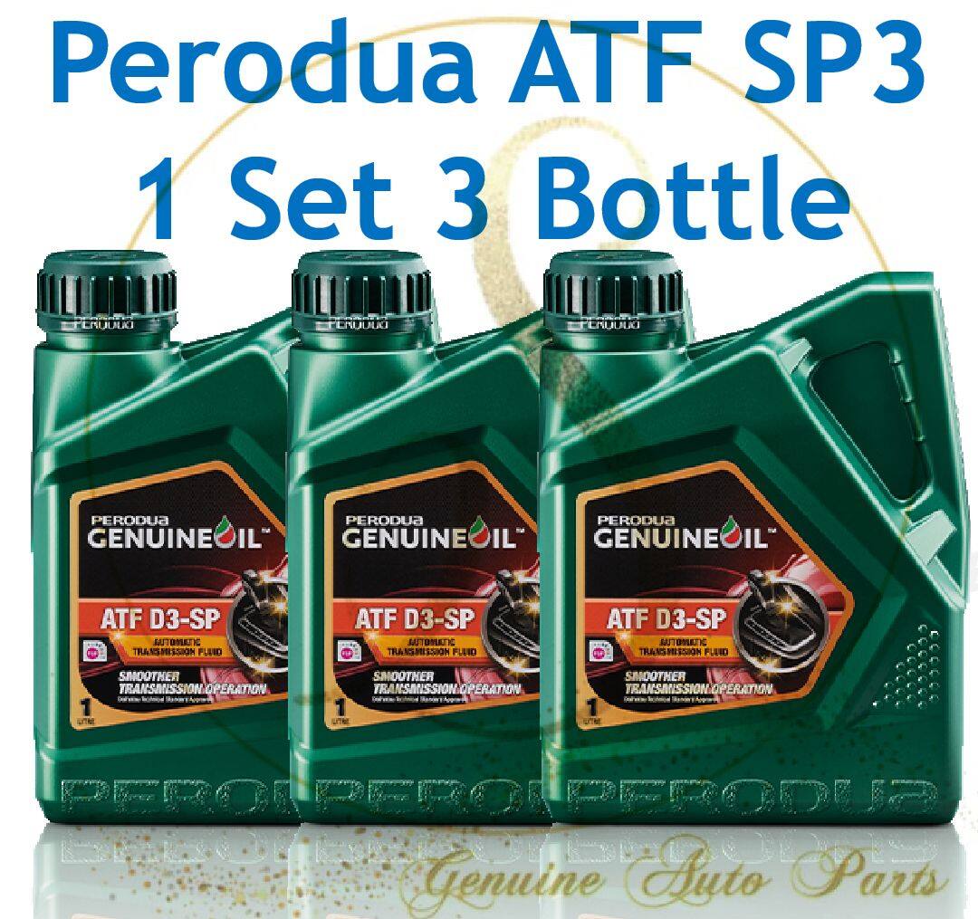 ORIGINAL New Packaging GREEN BOTTLE Perodua ATF SP3 Auto D3-SP Transmission Fluid GEAR Oil 1L Perodua Minyak Gear
