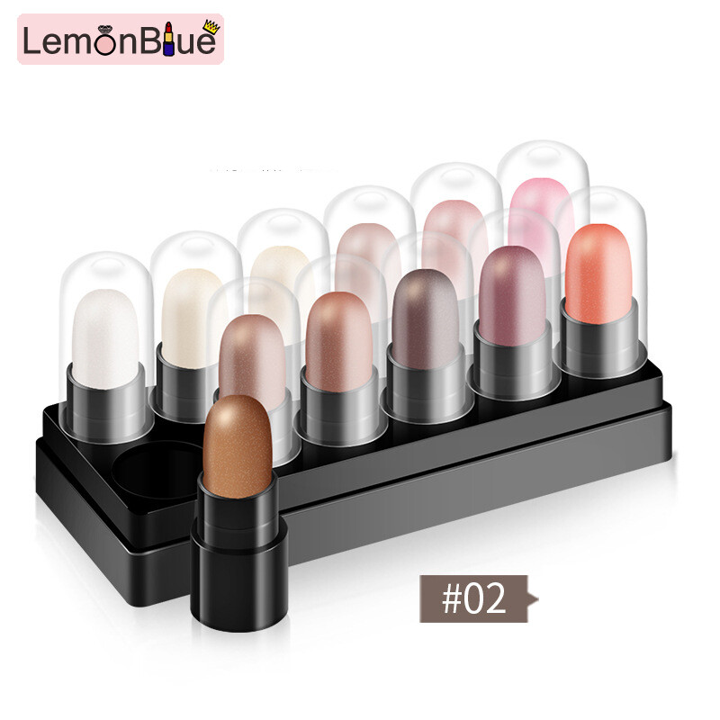 Gambar 12pcs box Waterproof Eyeshadow Pallete Long lasting Shimmer Multi Color Matte Eye Shadow Natural Makeup Pallete Sets