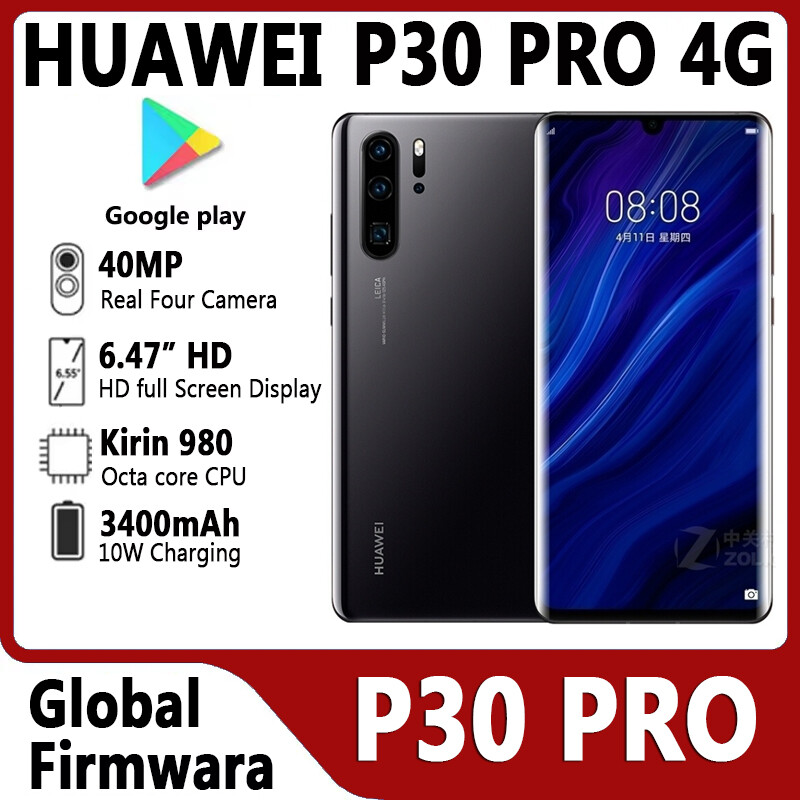 used phone HUAWEI P30 Pro Smartphone global rom Android 6.47 inch 40MP+32MP Camera Waterproof Cell phone Google Play Store used 99%new Mobile phone ราคา 7,030 บาท*ส่งฟรี