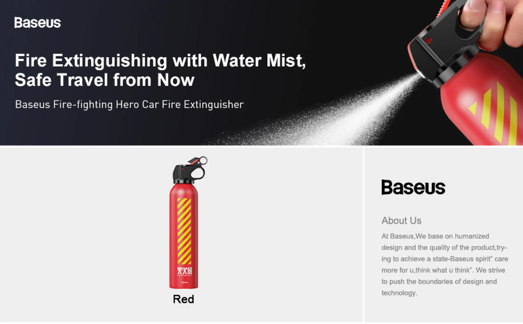Baseus Fire-Fighting Hero Car Fir Extinguisher buy online best price in pakistan